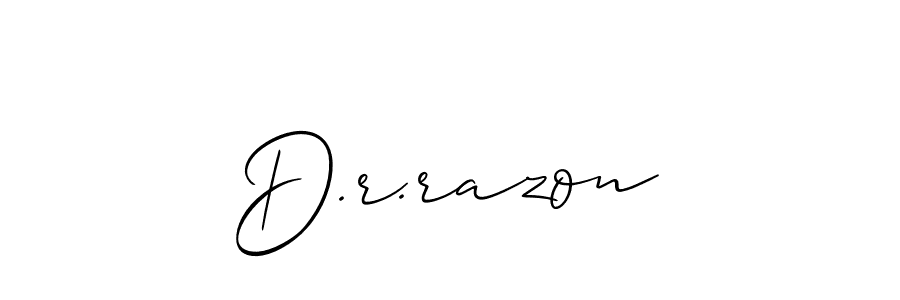 How to make D.r.razon signature? Allison_Script is a professional autograph style. Create handwritten signature for D.r.razon name. D.r.razon signature style 2 images and pictures png