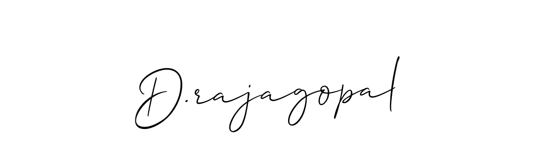 Use a signature maker to create a handwritten signature online. With this signature software, you can design (Allison_Script) your own signature for name D.rajagopal. D.rajagopal signature style 2 images and pictures png