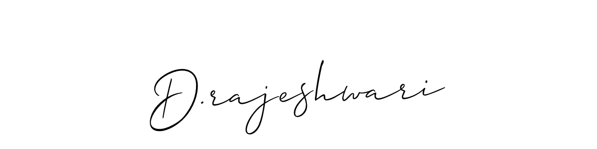Design your own signature with our free online signature maker. With this signature software, you can create a handwritten (Allison_Script) signature for name D.rajeshwari. D.rajeshwari signature style 2 images and pictures png