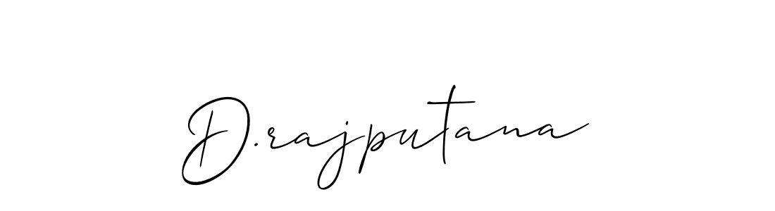 Make a beautiful signature design for name D.rajputana. With this signature (Allison_Script) style, you can create a handwritten signature for free. D.rajputana signature style 2 images and pictures png