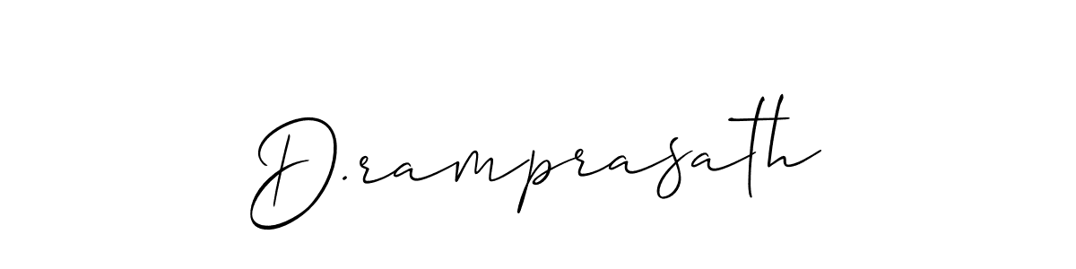 You should practise on your own different ways (Allison_Script) to write your name (D.ramprasath) in signature. don't let someone else do it for you. D.ramprasath signature style 2 images and pictures png