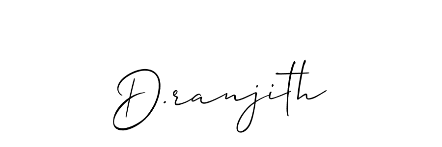 How to make D.ranjith signature? Allison_Script is a professional autograph style. Create handwritten signature for D.ranjith name. D.ranjith signature style 2 images and pictures png