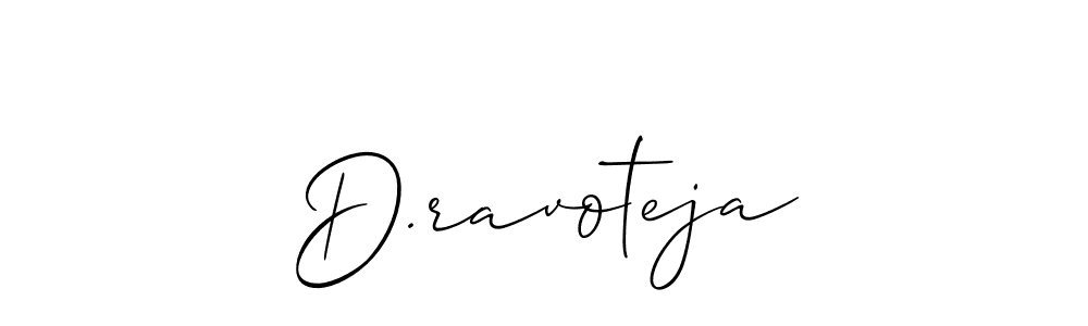 Create a beautiful signature design for name D.ravoteja. With this signature (Allison_Script) fonts, you can make a handwritten signature for free. D.ravoteja signature style 2 images and pictures png