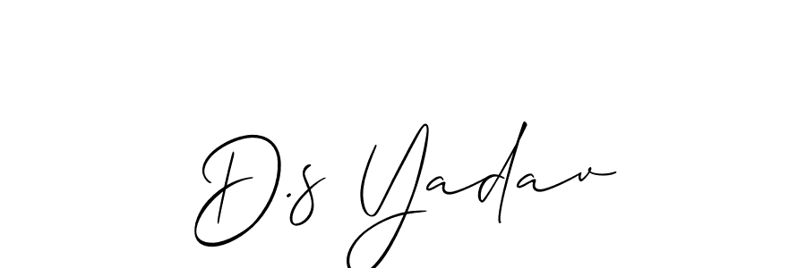 The best way (Allison_Script) to make a short signature is to pick only two or three words in your name. The name D.s Yadav include a total of six letters. For converting this name. D.s Yadav signature style 2 images and pictures png
