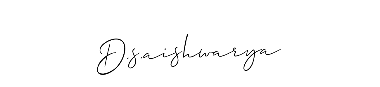 Also we have D.s.aishwarya name is the best signature style. Create professional handwritten signature collection using Allison_Script autograph style. D.s.aishwarya signature style 2 images and pictures png