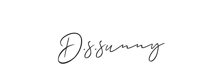 Design your own signature with our free online signature maker. With this signature software, you can create a handwritten (Allison_Script) signature for name D.s.sunny. D.s.sunny signature style 2 images and pictures png