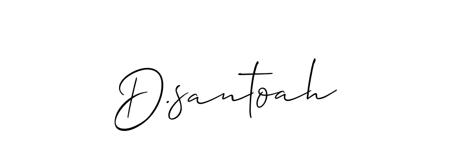 Allison_Script is a professional signature style that is perfect for those who want to add a touch of class to their signature. It is also a great choice for those who want to make their signature more unique. Get D.santoah name to fancy signature for free. D.santoah signature style 2 images and pictures png