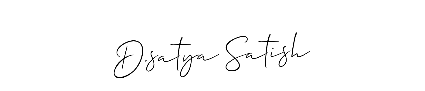 if you are searching for the best signature style for your name D.satya Satish. so please give up your signature search. here we have designed multiple signature styles  using Allison_Script. D.satya Satish signature style 2 images and pictures png