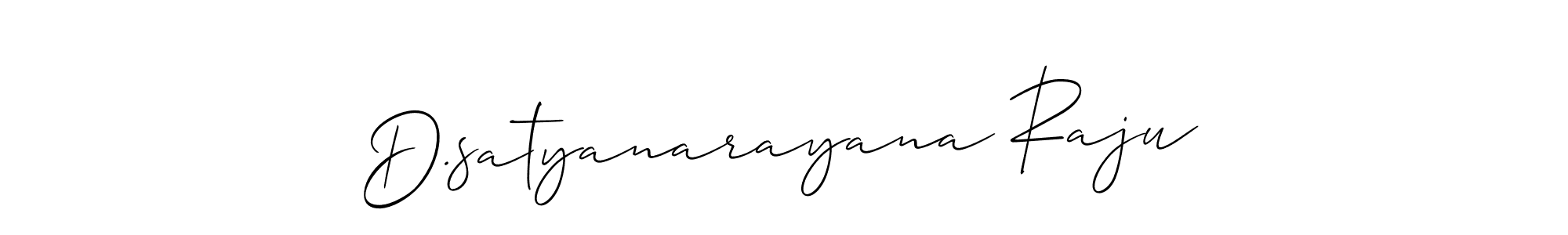 Create a beautiful signature design for name D.satyanarayana Raju. With this signature (Allison_Script) fonts, you can make a handwritten signature for free. D.satyanarayana Raju signature style 2 images and pictures png