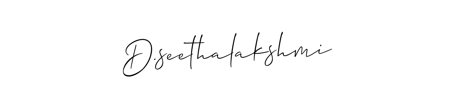 How to Draw D.seethalakshmi signature style? Allison_Script is a latest design signature styles for name D.seethalakshmi. D.seethalakshmi signature style 2 images and pictures png