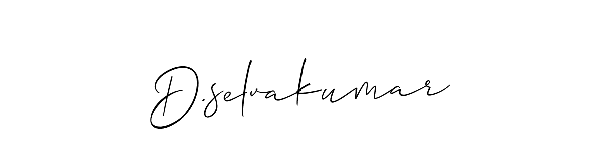 Similarly Allison_Script is the best handwritten signature design. Signature creator online .You can use it as an online autograph creator for name D.selvakumar. D.selvakumar signature style 2 images and pictures png