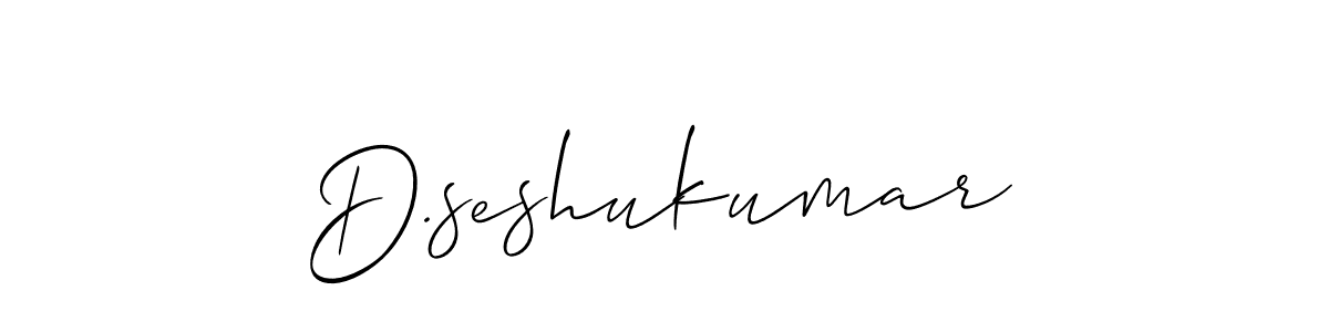 Make a beautiful signature design for name D.seshukumar. With this signature (Allison_Script) style, you can create a handwritten signature for free. D.seshukumar signature style 2 images and pictures png