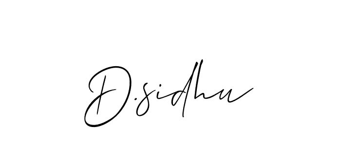 How to Draw D.sidhu signature style? Allison_Script is a latest design signature styles for name D.sidhu. D.sidhu signature style 2 images and pictures png