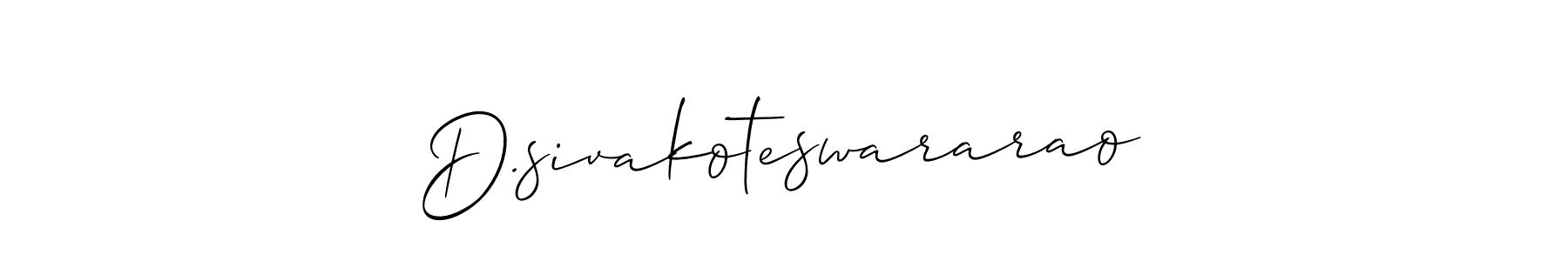 It looks lik you need a new signature style for name D.sivakoteswararao. Design unique handwritten (Allison_Script) signature with our free signature maker in just a few clicks. D.sivakoteswararao signature style 2 images and pictures png