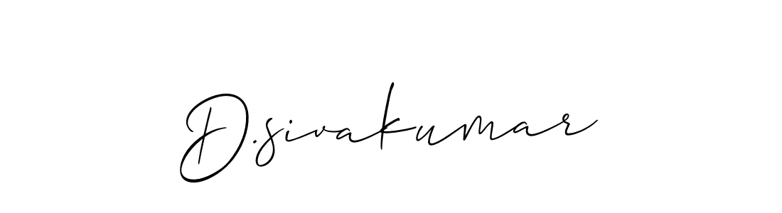 Also You can easily find your signature by using the search form. We will create D.sivakumar name handwritten signature images for you free of cost using Allison_Script sign style. D.sivakumar signature style 2 images and pictures png