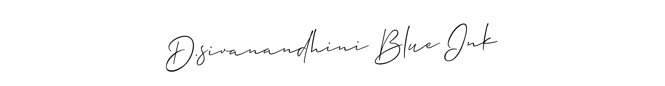 Also we have D.sivanandhini Blue Ink name is the best signature style. Create professional handwritten signature collection using Allison_Script autograph style. D.sivanandhini Blue Ink signature style 2 images and pictures png