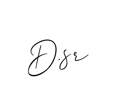 How to make D.sr name signature. Use Allison_Script style for creating short signs online. This is the latest handwritten sign. D.sr signature style 2 images and pictures png