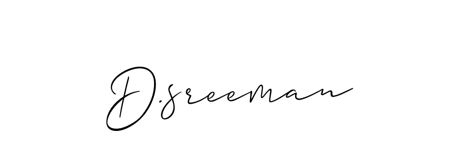 Best and Professional Signature Style for D.sreeman. Allison_Script Best Signature Style Collection. D.sreeman signature style 2 images and pictures png