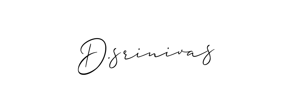 Design your own signature with our free online signature maker. With this signature software, you can create a handwritten (Allison_Script) signature for name D.srinivas. D.srinivas signature style 2 images and pictures png