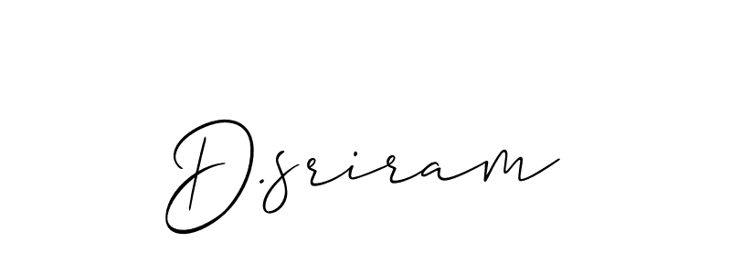 Make a beautiful signature design for name D.sriram. Use this online signature maker to create a handwritten signature for free. D.sriram signature style 2 images and pictures png