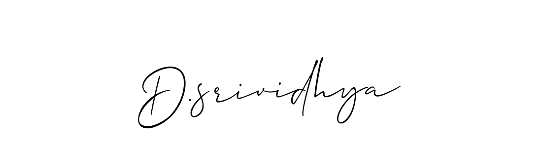 The best way (Allison_Script) to make a short signature is to pick only two or three words in your name. The name D.srividhya include a total of six letters. For converting this name. D.srividhya signature style 2 images and pictures png