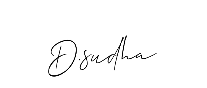 Create a beautiful signature design for name D.sudha. With this signature (Allison_Script) fonts, you can make a handwritten signature for free. D.sudha signature style 2 images and pictures png