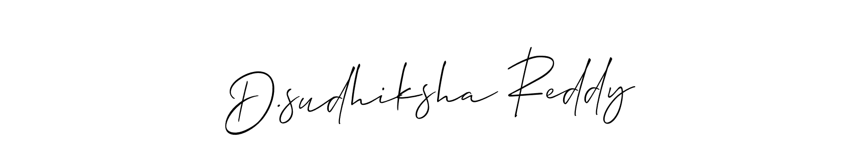 Also You can easily find your signature by using the search form. We will create D.sudhiksha Reddy name handwritten signature images for you free of cost using Allison_Script sign style. D.sudhiksha Reddy signature style 2 images and pictures png
