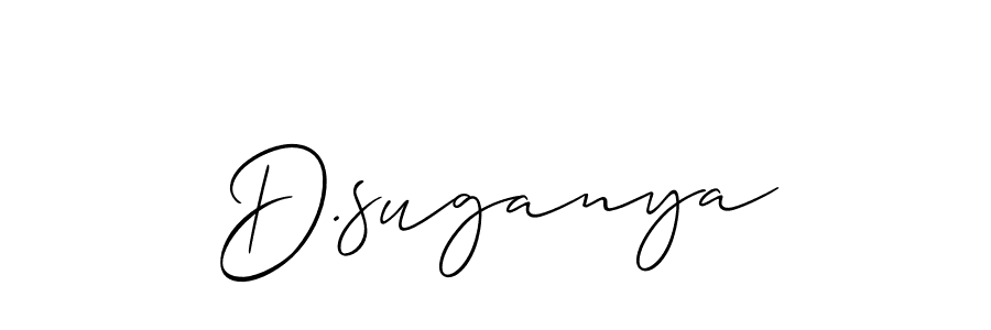 Create a beautiful signature design for name D.suganya. With this signature (Allison_Script) fonts, you can make a handwritten signature for free. D.suganya signature style 2 images and pictures png