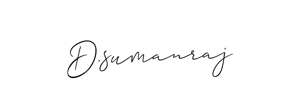 Make a beautiful signature design for name D.sumanraj. Use this online signature maker to create a handwritten signature for free. D.sumanraj signature style 2 images and pictures png