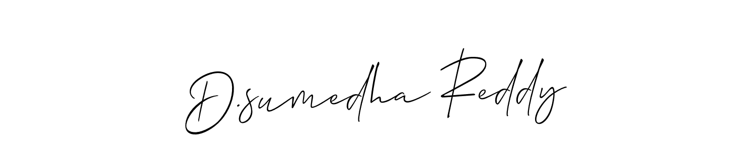 You should practise on your own different ways (Allison_Script) to write your name (D.sumedha Reddy) in signature. don't let someone else do it for you. D.sumedha Reddy signature style 2 images and pictures png