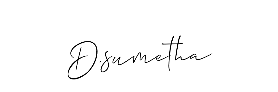 Also You can easily find your signature by using the search form. We will create D.sumetha name handwritten signature images for you free of cost using Allison_Script sign style. D.sumetha signature style 2 images and pictures png