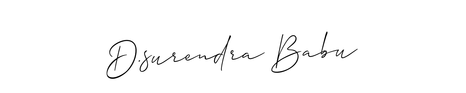 Make a beautiful signature design for name D.surendra Babu. Use this online signature maker to create a handwritten signature for free. D.surendra Babu signature style 2 images and pictures png