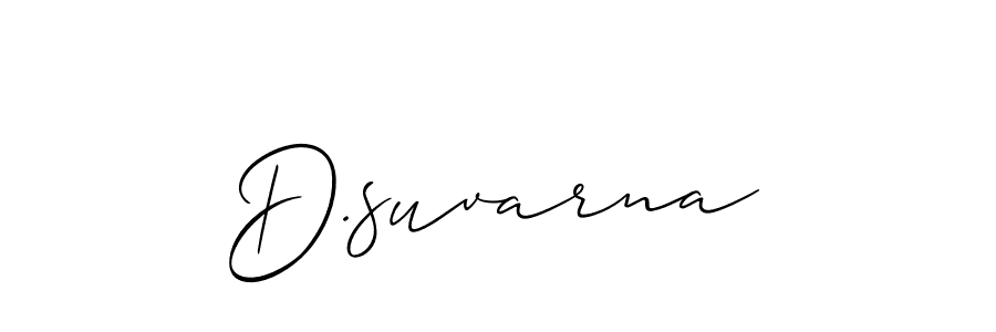 The best way (Allison_Script) to make a short signature is to pick only two or three words in your name. The name D.suvarna include a total of six letters. For converting this name. D.suvarna signature style 2 images and pictures png