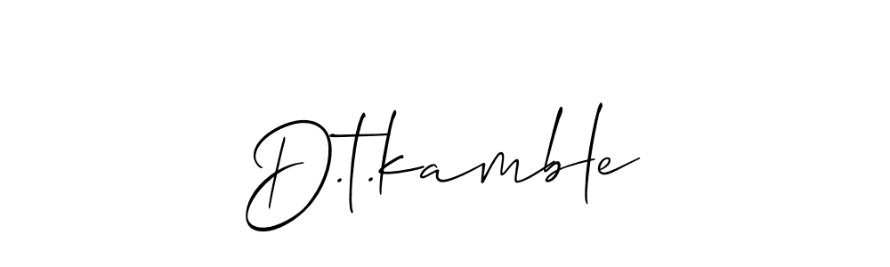 How to make D.t.kamble signature? Allison_Script is a professional autograph style. Create handwritten signature for D.t.kamble name. D.t.kamble signature style 2 images and pictures png