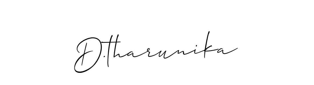 Also we have D.tharunika name is the best signature style. Create professional handwritten signature collection using Allison_Script autograph style. D.tharunika signature style 2 images and pictures png