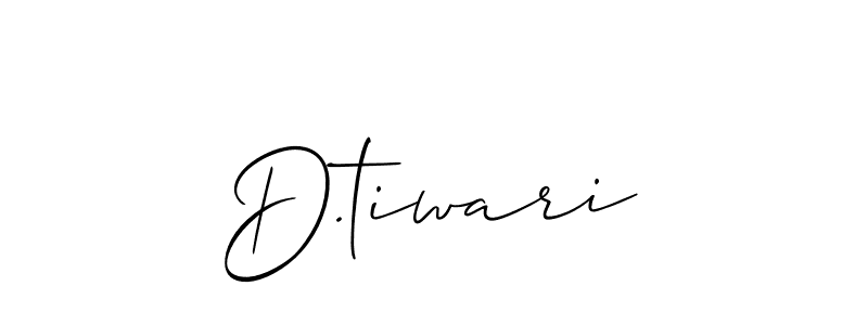 Make a short D.tiwari signature style. Manage your documents anywhere anytime using Allison_Script. Create and add eSignatures, submit forms, share and send files easily. D.tiwari signature style 2 images and pictures png