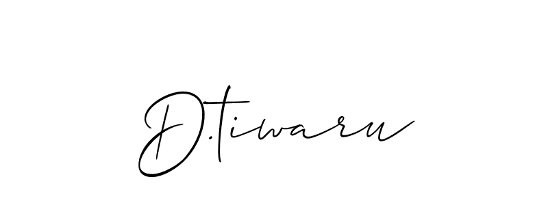 Design your own signature with our free online signature maker. With this signature software, you can create a handwritten (Allison_Script) signature for name D.tiwaru. D.tiwaru signature style 2 images and pictures png