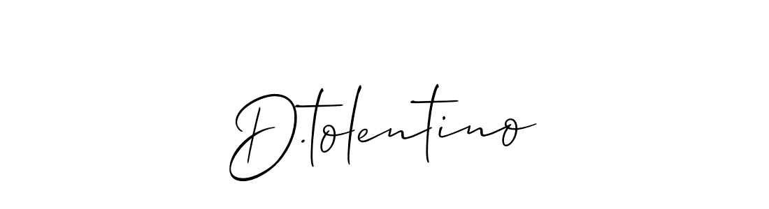 How to Draw D.tolentino signature style? Allison_Script is a latest design signature styles for name D.tolentino. D.tolentino signature style 2 images and pictures png