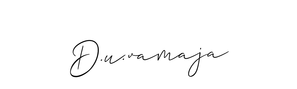 It looks lik you need a new signature style for name D.u.vamaja. Design unique handwritten (Allison_Script) signature with our free signature maker in just a few clicks. D.u.vamaja signature style 2 images and pictures png