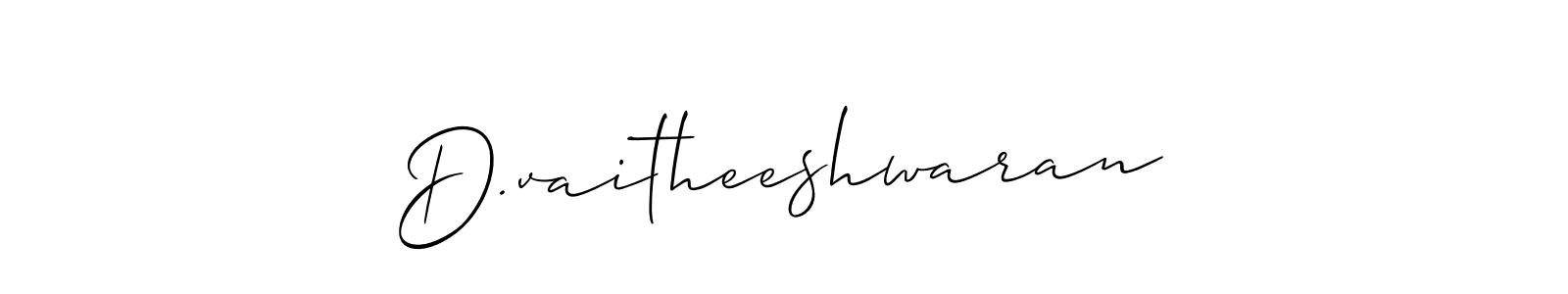 It looks lik you need a new signature style for name D.vaitheeshwaran. Design unique handwritten (Allison_Script) signature with our free signature maker in just a few clicks. D.vaitheeshwaran signature style 2 images and pictures png