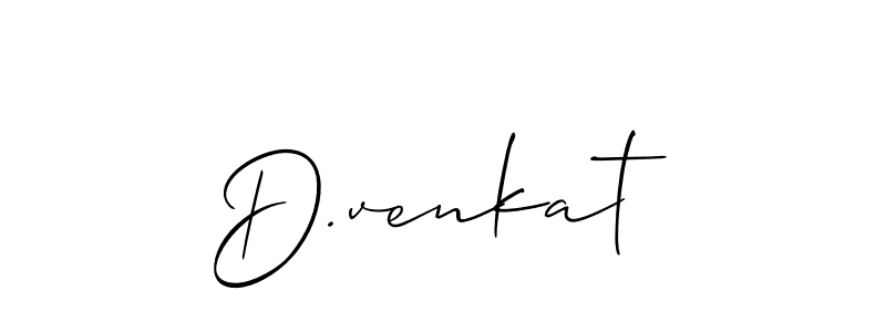 Use a signature maker to create a handwritten signature online. With this signature software, you can design (Allison_Script) your own signature for name D.venkat. D.venkat signature style 2 images and pictures png