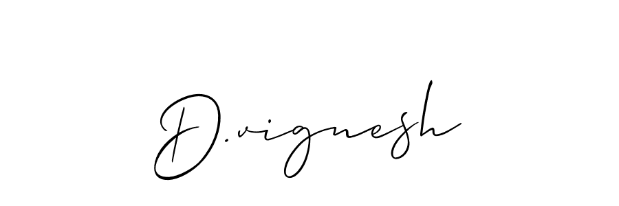 How to make D.vignesh signature? Allison_Script is a professional autograph style. Create handwritten signature for D.vignesh name. D.vignesh signature style 2 images and pictures png