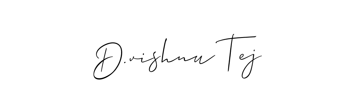 This is the best signature style for the D.vishnu Tej name. Also you like these signature font (Allison_Script). Mix name signature. D.vishnu Tej signature style 2 images and pictures png
