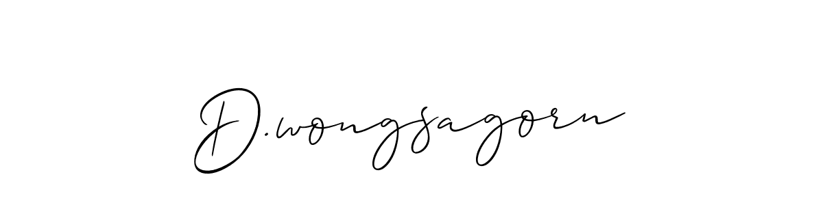 How to make D.wongsagorn signature? Allison_Script is a professional autograph style. Create handwritten signature for D.wongsagorn name. D.wongsagorn signature style 2 images and pictures png
