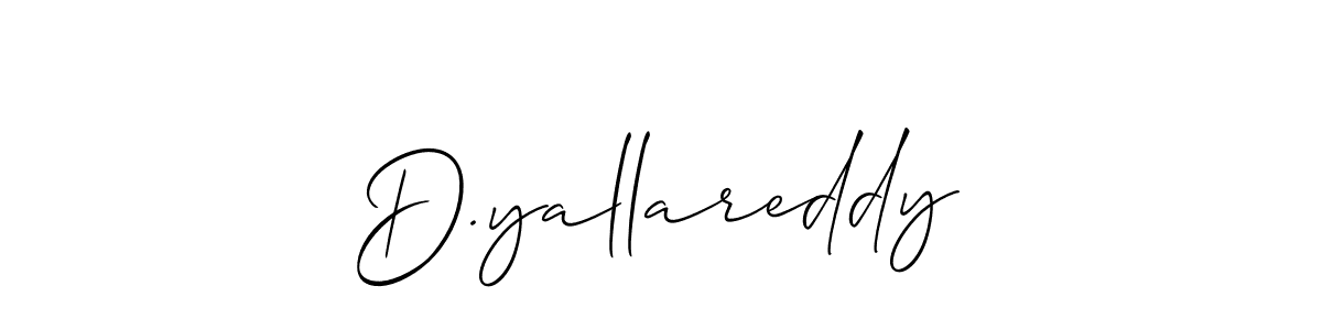 if you are searching for the best signature style for your name D.yallareddy. so please give up your signature search. here we have designed multiple signature styles  using Allison_Script. D.yallareddy signature style 2 images and pictures png
