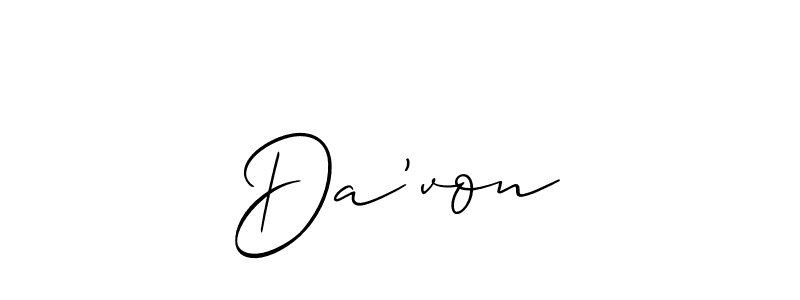 It looks lik you need a new signature style for name Da’von. Design unique handwritten (Allison_Script) signature with our free signature maker in just a few clicks. Da’von signature style 2 images and pictures png