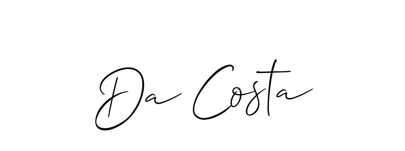 This is the best signature style for the Da Costa name. Also you like these signature font (Allison_Script). Mix name signature. Da Costa signature style 2 images and pictures png