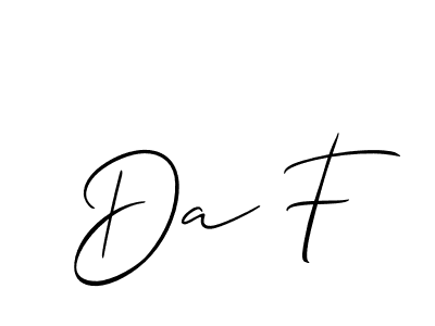 Make a beautiful signature design for name Da F. Use this online signature maker to create a handwritten signature for free. Da F signature style 2 images and pictures png