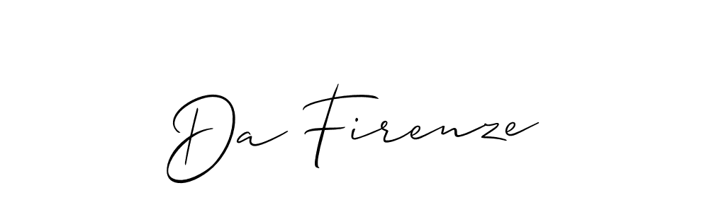 The best way (Allison_Script) to make a short signature is to pick only two or three words in your name. The name Da Firenze include a total of six letters. For converting this name. Da Firenze signature style 2 images and pictures png