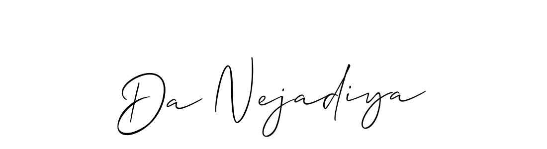 How to make Da Nejadiya name signature. Use Allison_Script style for creating short signs online. This is the latest handwritten sign. Da Nejadiya signature style 2 images and pictures png